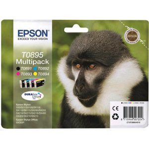 Originale Epson inkjet conf. 4 cartucce scimmia T0895/blister RS - n+c+m+g - C13T08954010