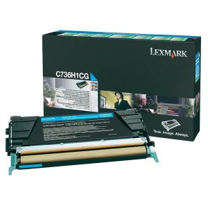 Originale Lexmark laser toner A.R. - ciano - C736H1CG
