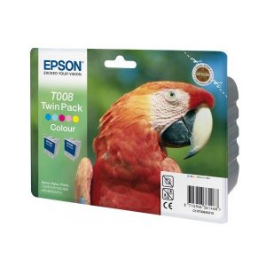Originale Epson inkjet conf. 2 cartucce rs T008 - colore - C13T00840310