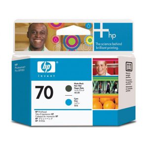 Originale HP inkjet testina di stampa 70 - nero opaco +ciano - C9404A