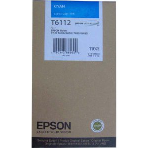 Originale Epson inkjet cartuccia ink pigmentato ULTRACHROME T6112 - 110 ml - ciano - C13T611200