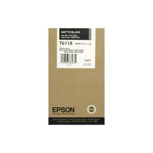 Originale Epson inkjet cartuccia ink pigmentato ULTRACHROME T6118 - 110 ml - nero opaco - C13T611800