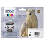 Originale Epson inkjet conf. 4 cartucce A.R. orso polare Claria Premium 26XL/- n+c+m+g - C13T26364010