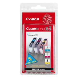Originale Canon inkjet conf. 3 serb. ink. Chromalife 100 CLI-8 - 13 x 3 ml - c+m+g - 0621B029