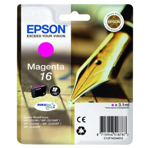 Originale Epson inkjet cartuccia ink pigmentato penna e cruc.Durabrite Ultra 16 - magenta - C13T16234012