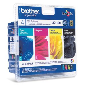 Originale Brother inkjet conf. 4 cartucce 1100 - n+c+m+g - LC-1100VALBP