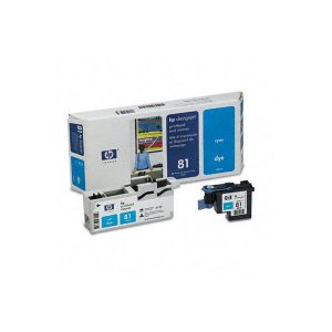 Originale HP inkjet testina di stampa dye + dispositivo di pulizia 81 - ciano - C4951A