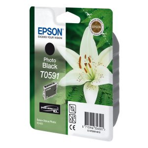 Originale Epson inkjet cartuccia ink pigmentato rs K3 T0591 - 13 ml - nero fotografico - C13T05914010