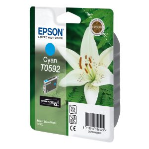 Originale Epson inkjet cartuccia ink pigmentato rs ULTRACHROME K4 T0592 - 13 ml - ciano - C13T05924010