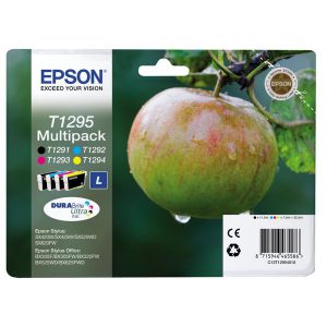 Originale Epson inkjet conf. 4 cartucce ink pigm. mela Durab. U. T1295 - 32.2 ml - n+c+m+g - C13T12954012