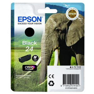 Originale Epson inkjet cartuccia elefante Claria Photo HD 24 - 5,1 ml - nero - C13T24214012