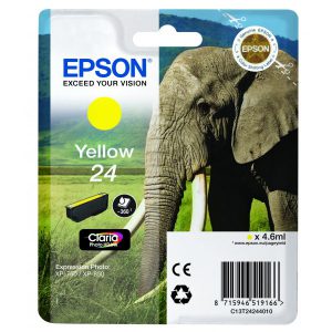 Originale Epson inkjet cartuccia elefante Claria Photo HD 24 - 4,6 ml - giallo - C13T24244012