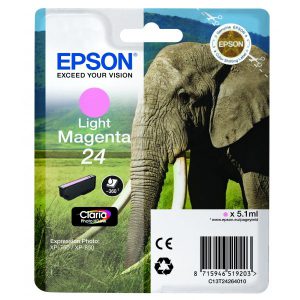 Originale Epson inkjet cartuccia elefante Claria Photo HD 24 - 5,1 ml - magenta chiaro - C13T24264012