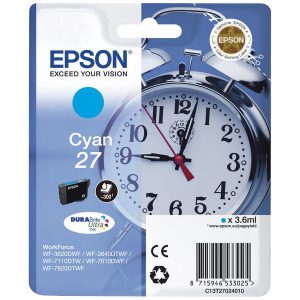 Originale Epson inkjet cartuccia sveglia Durabrite Ultra 27 - 3,6 ml - ciano - C13T27024012