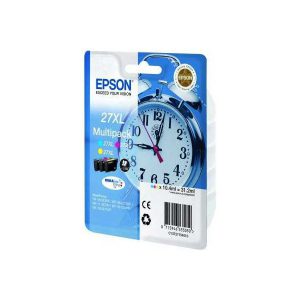 Originale Epson inkjet conf. 3 cartucce sveglia Durabrite Ultra 27XL - 31,2 ml - c+m+g - C13T27154012