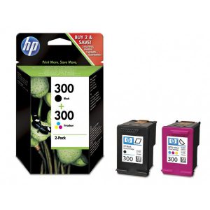 Originale HP inkjet conf. 2 cartucce 300 - nero +tricromia - CN637EE