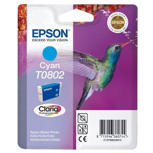 Originale Epson inkjet cartuccia colibrì Claria T0802/blister RS - ciano - C13T08024011