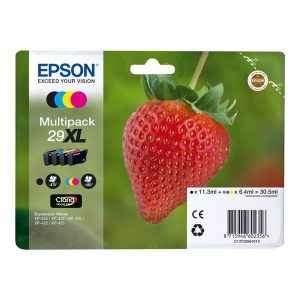 Originale Epson inkjet multipack cartucce A.R. fragola Claria Home T29XL - 30.5 ml - n+c+m+g-C13T29964012