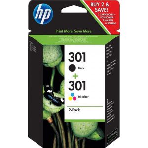 Originale HP inkjet combo pack cartucce 301 - nero +colore - N9J72AE