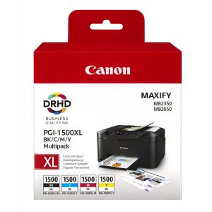 Originale Canon inkjet conf. 4 cartucce MULTIPACK PGI-1500XL BK/C/M/Y - 34,7+12x3 ml - n+c+m+g - 9182B004