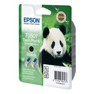 Originale Epson inkjet conf. 2 cartucce rs T050 - nero - C13T05014210