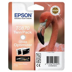 Originale Epson inkjet conf. 2 cartucce gloss optimizer rs T0870 - C13T08704010