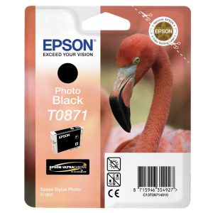 Originale Epson inkjet cartuccia ink pigmentato rs HI-GLOSS2 T0871 - nero fotografico - C13T08714010