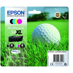 Originale Epson inkjet multipack cart. A.R. pallina da golf Durab. U. 34XL -48,7ml -n+c+m+g -C13T34764010