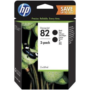 Originale HP inkjet conf. 2 cartucce 82 - 69x2 ml - nero - P2V34A